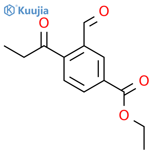 Ethyl 3-formyl-4-propionylbenzoate structure