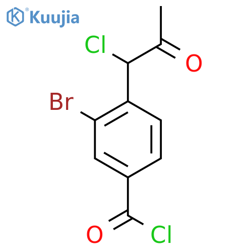 3-Bromo-4-(1-chloro-2-oxopropyl)benzoyl chloride structure