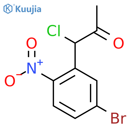 1-(5-Bromo-2-nitrophenyl)-1-chloropropan-2-one structure