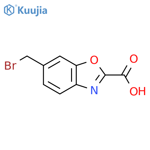6-(Bromomethyl)benzo[d]oxazole-2-carboxylic acid structure