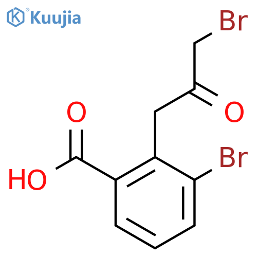 3-Bromo-2-(3-bromo-2-oxopropyl)benzoic acid structure