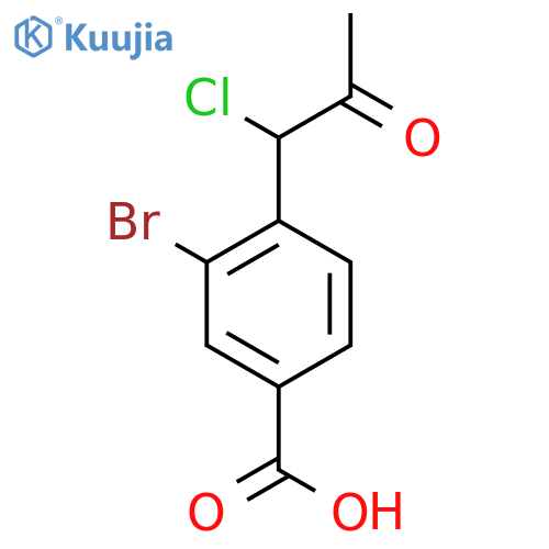 3-Bromo-4-(1-chloro-2-oxopropyl)benzoic acid structure