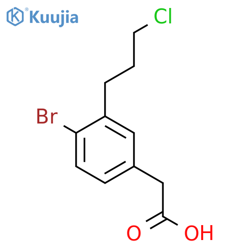 4-Bromo-3-(3-chloropropyl)phenylacetic acid structure