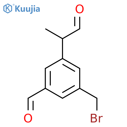 3-(Bromomethyl)-5-formylphenylpropanal structure
