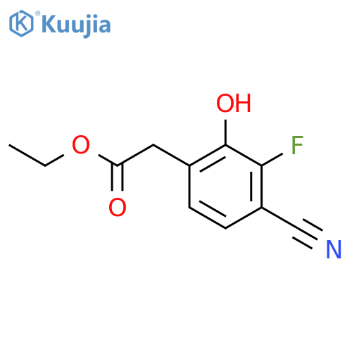 Ethyl 4-cyano-3-fluoro-2-hydroxyphenylacetate structure