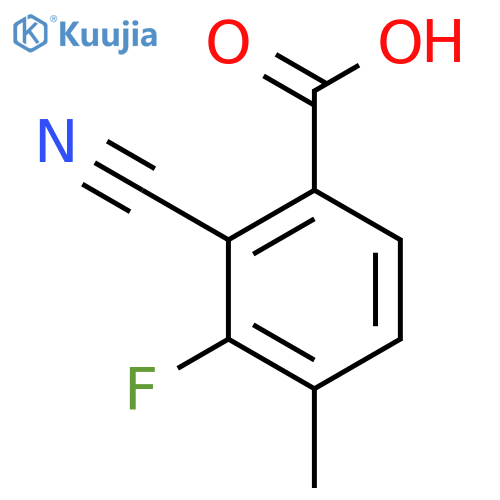 2-Cyano-3-fluoro-4-methylbenzoic acid structure