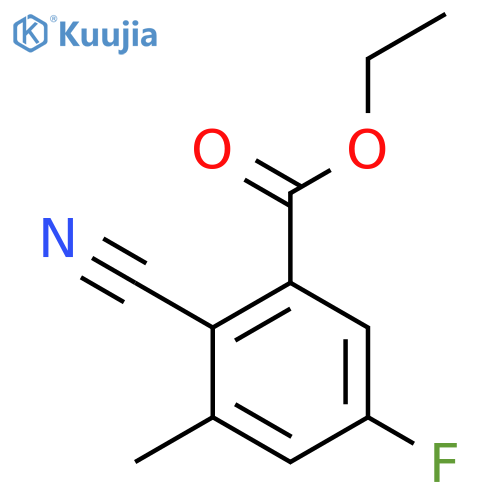 Ethyl 2-cyano-5-fluoro-3-methylbenzoate structure