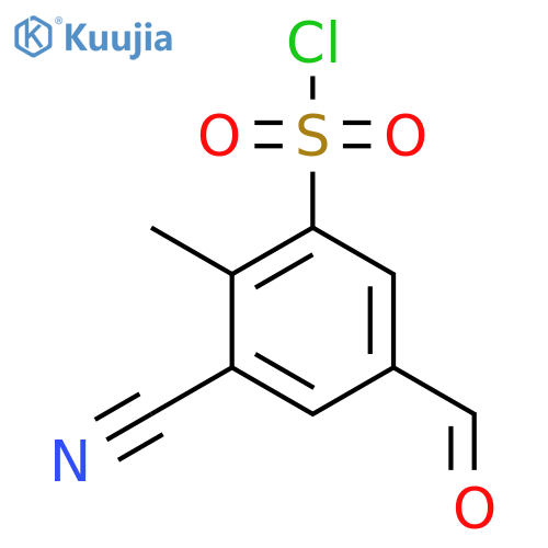3-Cyano-5-formyl-2-methylbenzenesulfonyl chloride structure
