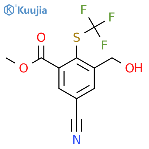 Methyl 5-cyano-3-hydroxymethyl-2-(trifluoromethylthio)benzoate structure