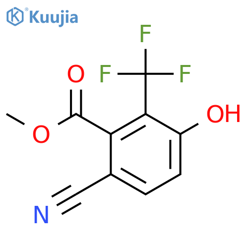 Methyl 6-cyano-3-hydroxy-2-(trifluoromethyl)benzoate structure
