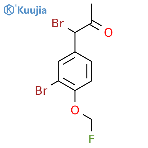 1-Bromo-1-(3-bromo-4-(fluoromethoxy)phenyl)propan-2-one structure