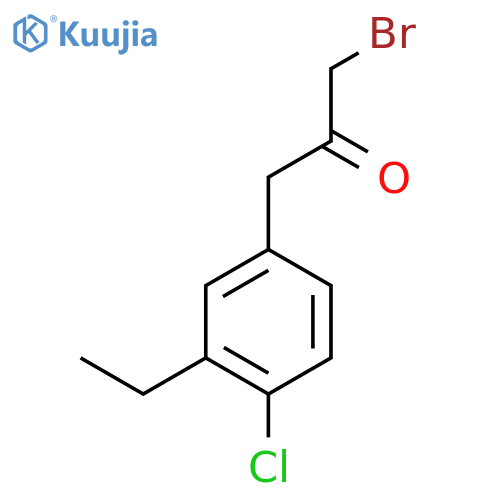 1-Bromo-3-(4-chloro-3-ethylphenyl)propan-2-one structure