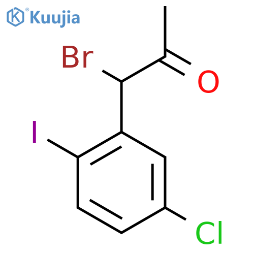 1-Bromo-1-(5-chloro-2-iodophenyl)propan-2-one structure