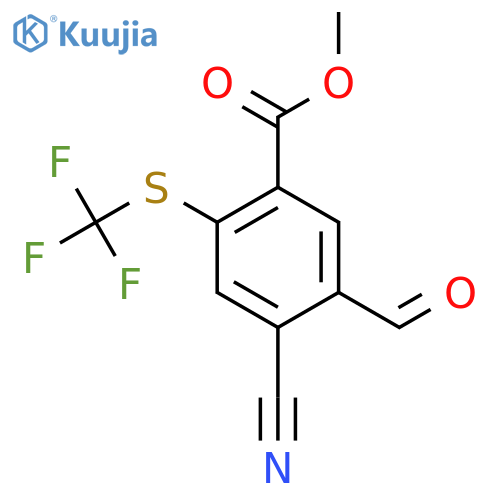 Methyl 4-cyano-5-formyl-2-(trifluoromethylthio)benzoate structure