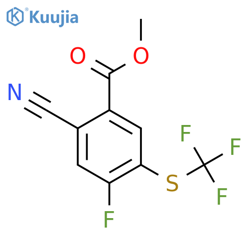 Methyl 2-cyano-4-fluoro-5-(trifluoromethylthio)benzoate structure