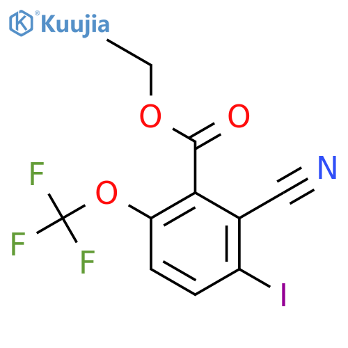 Ethyl 2-cyano-3-iodo-6-(trifluoromethoxy)benzoate structure