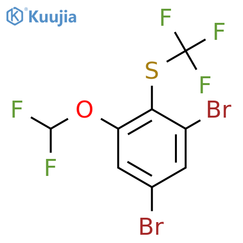 1,5-Dibromo-3-difluoromethoxy-2-(trifluoromethylthio)benzene structure