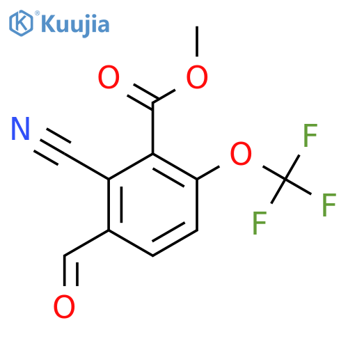 Methyl 2-cyano-3-formyl-6-(trifluoromethoxy)benzoate structure