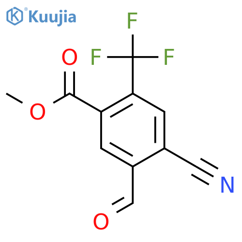 Methyl 4-cyano-5-formyl-2-(trifluoromethyl)benzoate structure