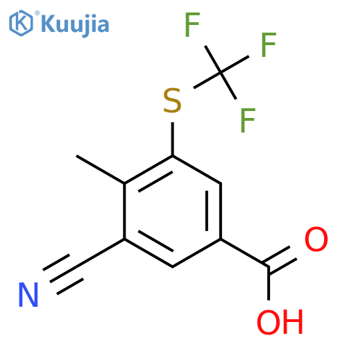 3-Cyano-4-methyl-5-(trifluoromethylthio)benzoic acid structure