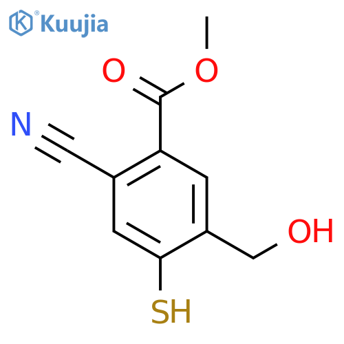 Methyl 2-cyano-5-hydroxymethyl-4-mercaptobenzoate structure
