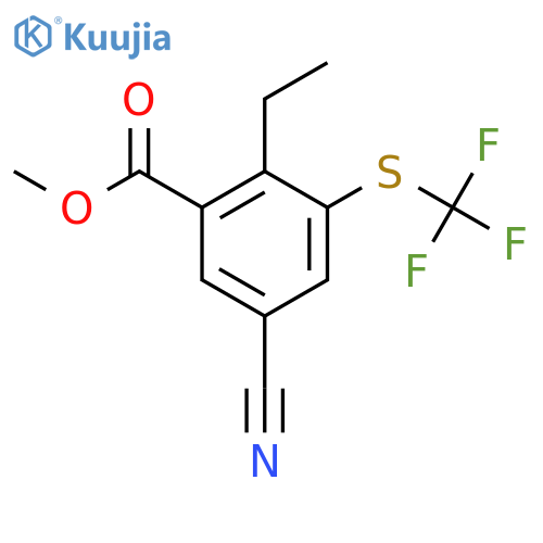 Methyl 5-cyano-2-ethyl-3-(trifluoromethylthio)benzoate structure