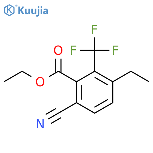 Ethyl 6-cyano-3-ethyl-2-(trifluoromethyl)benzoate structure