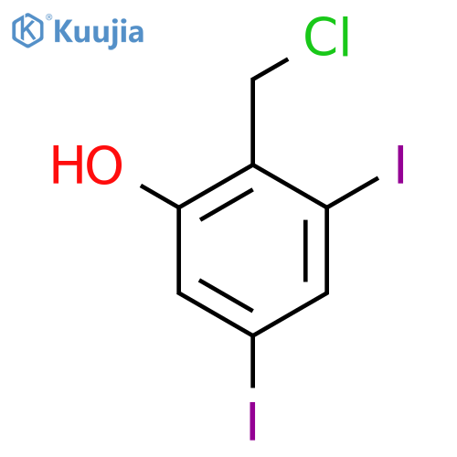 2,4-Diiodo-6-hydroxybenzyl chloride structure