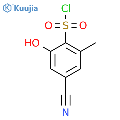 4-Cyano-2-hydroxy-6-methylbenzenesulfonyl chloride structure
