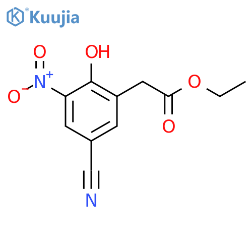 Ethyl 5-cyano-2-hydroxy-3-nitrophenylacetate structure