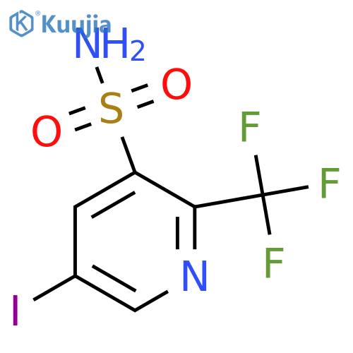 5-Iodo-2-(trifluoromethyl)pyridine-3-sulfonamide structure