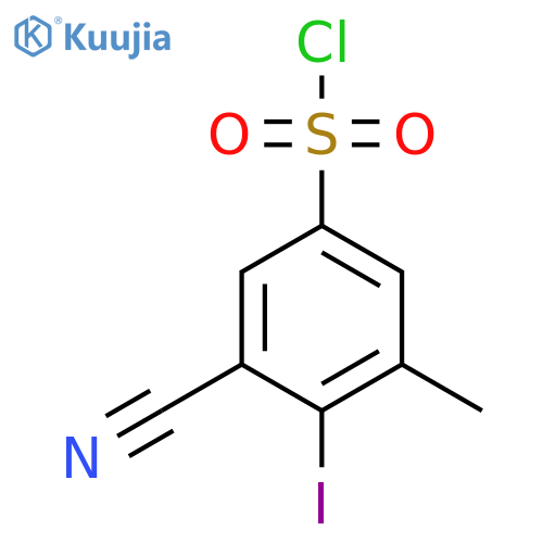 3-Cyano-4-iodo-5-methylbenzenesulfonyl chloride structure