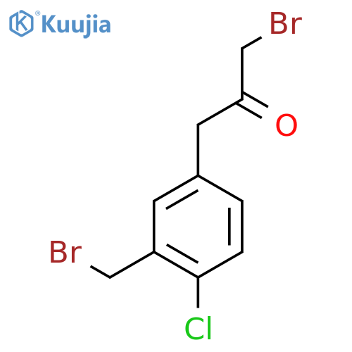 1-Bromo-3-(3-(bromomethyl)-4-chlorophenyl)propan-2-one structure
