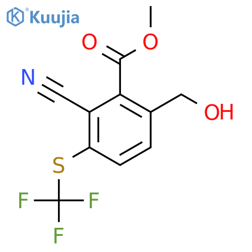 Methyl 2-cyano-6-hydroxymethyl-3-(trifluoromethylthio)benzoate structure
