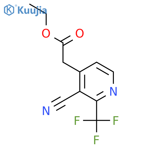 Ethyl 3-cyano-2-(trifluoromethyl)pyridine-4-acetate structure