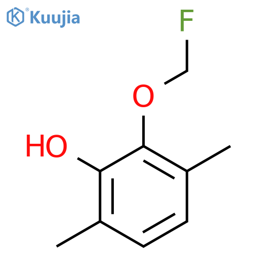 3,6-Dimethyl-2-(fluoromethoxy)phenol structure