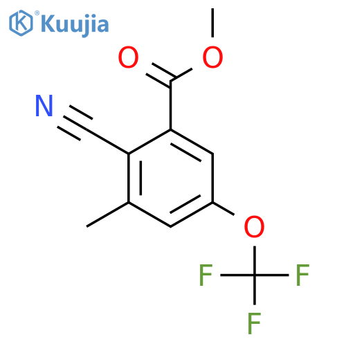 Methyl 2-cyano-3-methyl-5-(trifluoromethoxy)benzoate structure