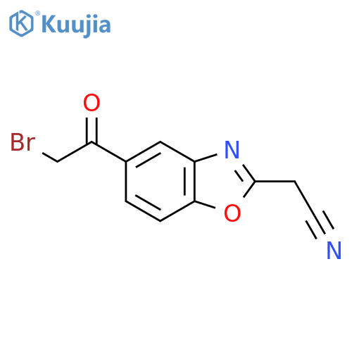 5-(2-Bromoacetyl)benzo[d]oxazole-2-acetonitrile structure