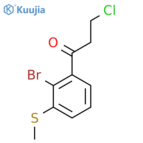 1-(2-Bromo-3-(methylthio)phenyl)-3-chloropropan-1-one structure