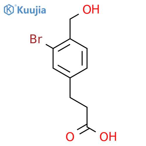 3-(3-Bromo-4-(hydroxymethyl)phenyl)propanoic acid structure