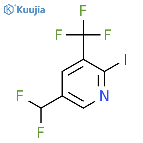5-Difluoromethyl-2-iodo-3-(trifluoromethyl)pyridine structure