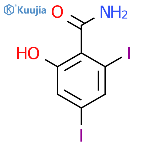 2,4-Diiodo-6-hydroxybenzamide structure