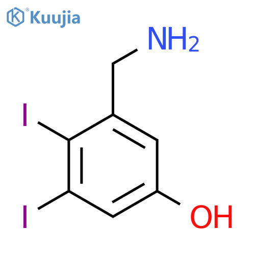 2,3-Diiodo-5-hydroxybenzylamine structure