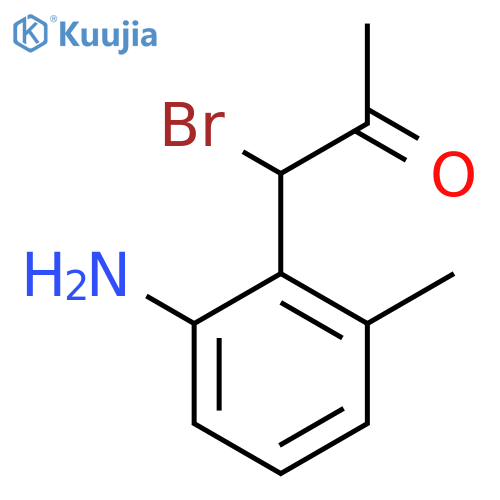 1-(2-Amino-6-methylphenyl)-1-bromopropan-2-one structure