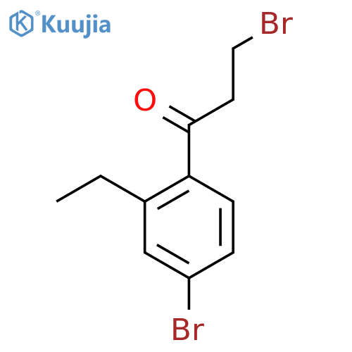 3-Bromo-1-(4-bromo-2-ethylphenyl)propan-1-one structure