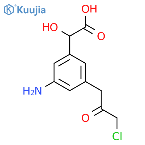 3-Amino-5-(3-chloro-2-oxopropyl)mandelic acid structure