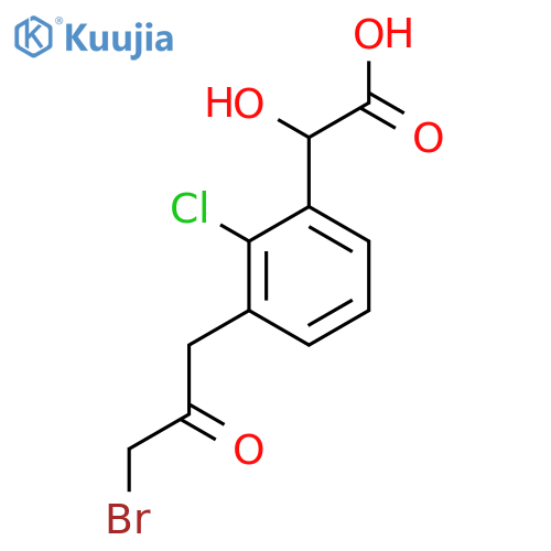 3-(3-Bromo-2-oxopropyl)-2-chloromandelic acid structure