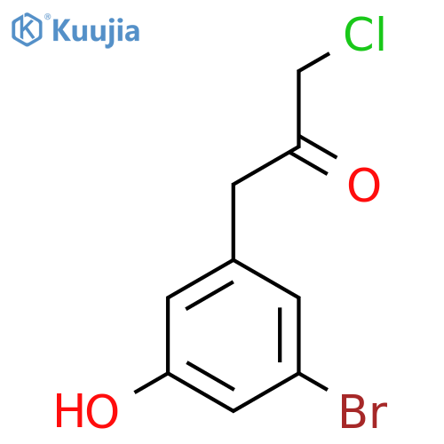 1-(3-Bromo-5-hydroxyphenyl)-3-chloropropan-2-one structure