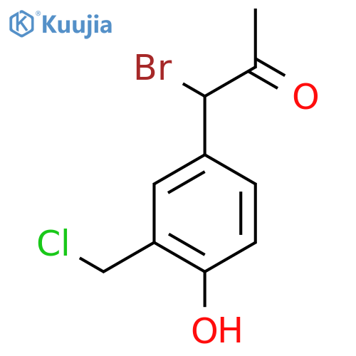 1-Bromo-1-(3-(chloromethyl)-4-hydroxyphenyl)propan-2-one structure