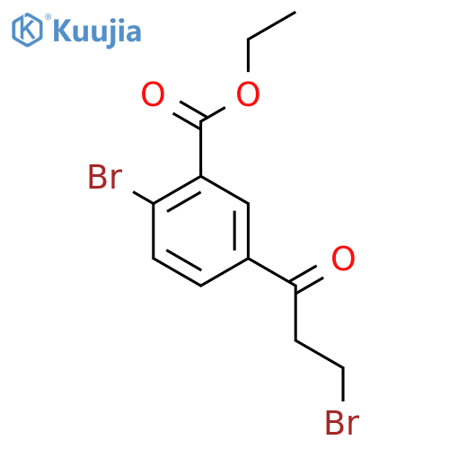 Ethyl 2-bromo-5-(3-bromopropanoyl)benzoate structure